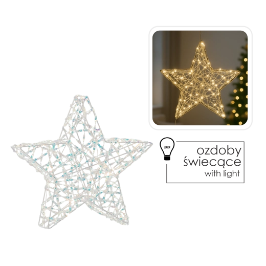Kerst LED ster 30 cm – hangende lichtdecoratie