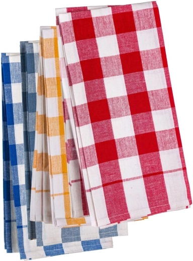 Keukenhanddoeken Multi Check 50 × 70 cm, katoen, mix van kleuren (2 stuks)