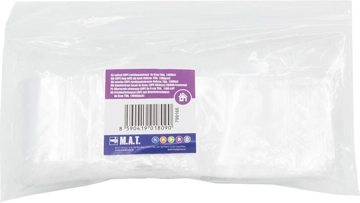 LDPE hersluitbare zakjes 4 × 6 cm, transparant (100 stuks)