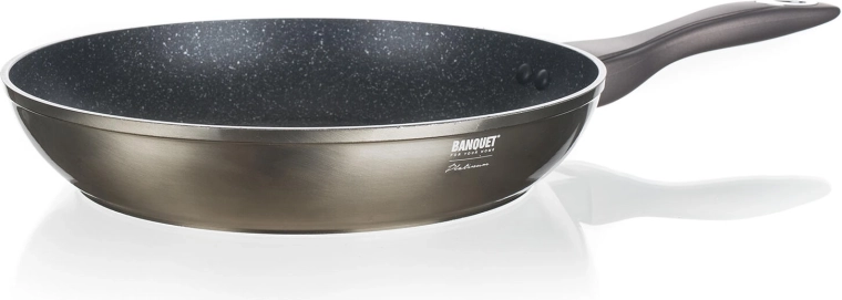 Aluminium koekenpan 28 cm met antiaanbaklaag METALLIC PLATINUM