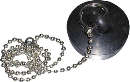 Wastafelstop 39 mm met kettinkje voor afvoer 5/4