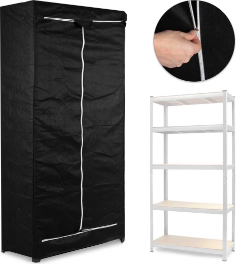 Beschermhoes voor stelling 180 × 90 × 40 cm zwart