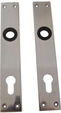 Aluminium deurbeslagplaat voor cilinder 90 mm (1 paar)