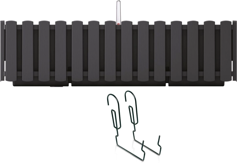 Hangende zelfwatergevende balkonbak 58 cm antraciet BOARDEE FENCYCASE