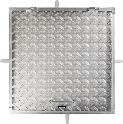 Afdichtplaat 500 × 500 mm, verzinkt, draagvermogen 150 kg