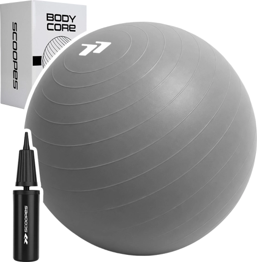 Gymnastiekbal BodyCore 75 cm grijs