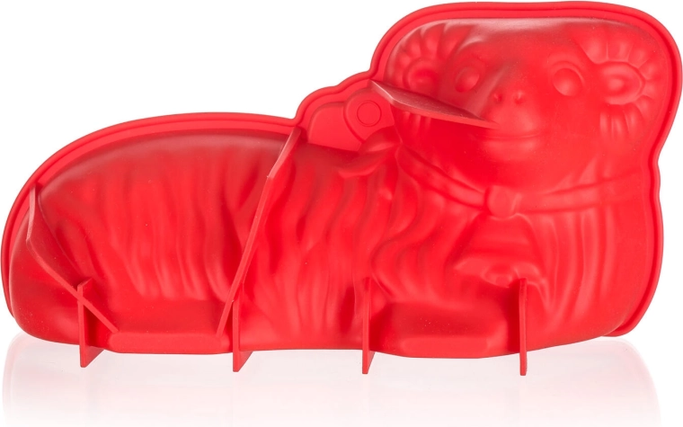 Siliconen bakvorm voor paaslam 31 × 16 × 9 cm Culinaria rood
