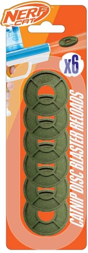 Vervangende schuifschijven met kattenkruid voor NERF CAT, 6 stuks
