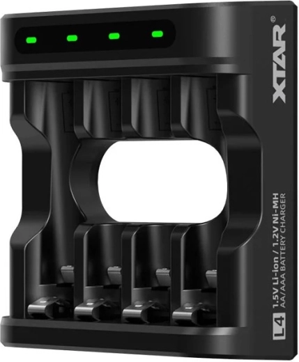 XTAR L4 accu-oplader voor Li-ion 1,5 V en Ni-MH AA/AAA