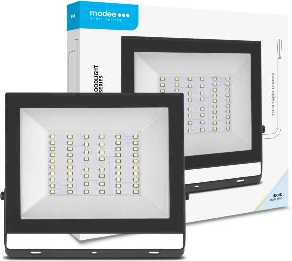 LED-schijnwerper Modee E‑series Slim 50 W, 4000 lm, 6000 K, IP65, 120°