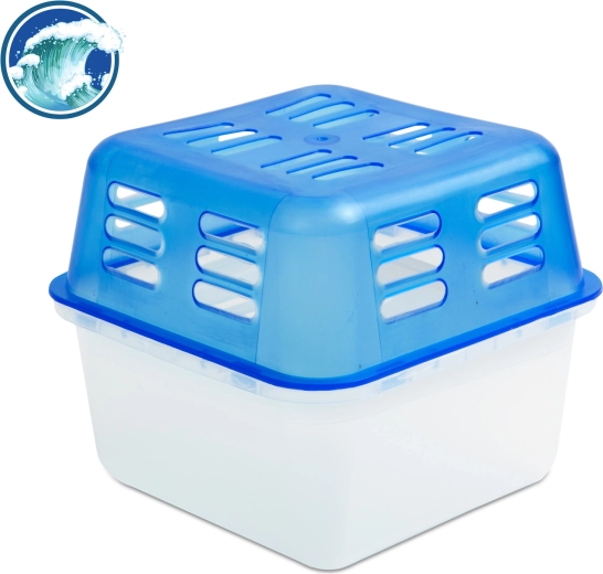 Vochtvanger met oceaangeur en 2 × 350 g vochtabsorberende kussentjes