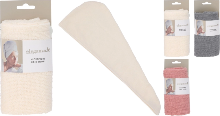 Microvezel haarturban 55 × 22 cm met knoop