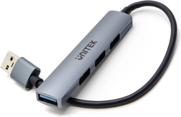 USB-hub Unitek 4-in-1 met 5 Gbps en 3x USB 2.0