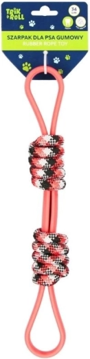 Trik & Roll rubberen trektouw voor hond rood
