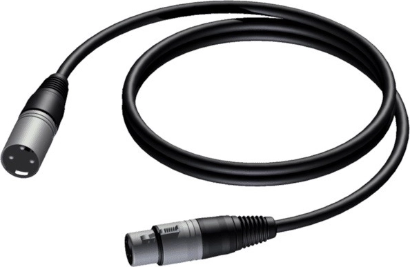 XLR-kabel 3‑polig man–vrouw 5 m