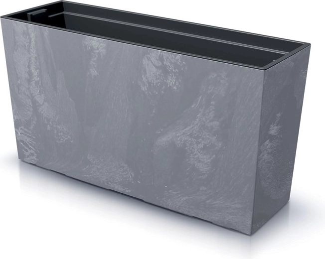 Plantenbak met inzet URBI Case Beton Effect M, 77 cm, marengo