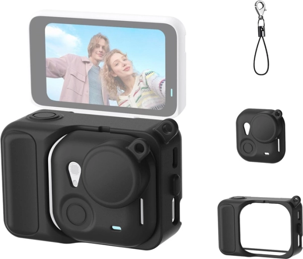 Puluz siliconen beschermhoes voor Insta360 GO Ultra zwart