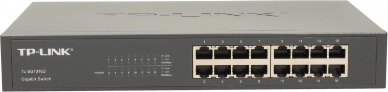 Gigabitswitch 16× RJ45, desktop, L2