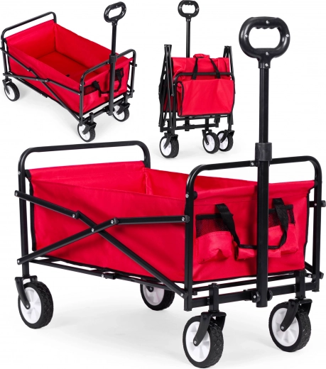 Opvouwbare tuinwagen rood 48x90 cm MultiGarden
