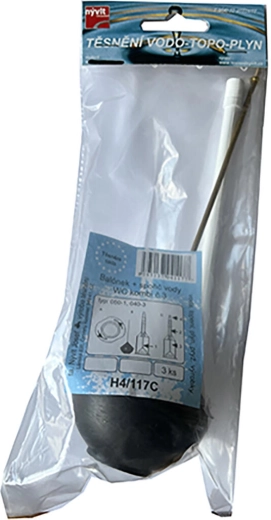 Rubberen ballon met kunststof staaf voor wc-spoelbak – waterbespaarder