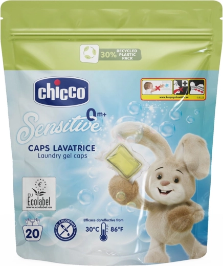 Wascapsules CHICCO Baby Sensitive, 20 stuks