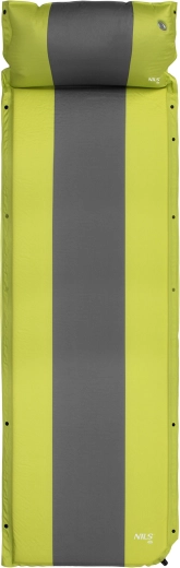 Zelfopblazend slaapmatje met kussentje NILS Camp groen