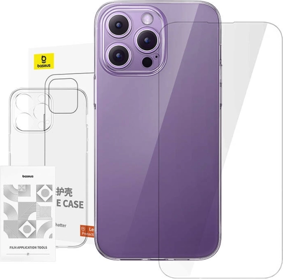 Transparante hoes en gehard glas voor iPhone 14 Pro Max