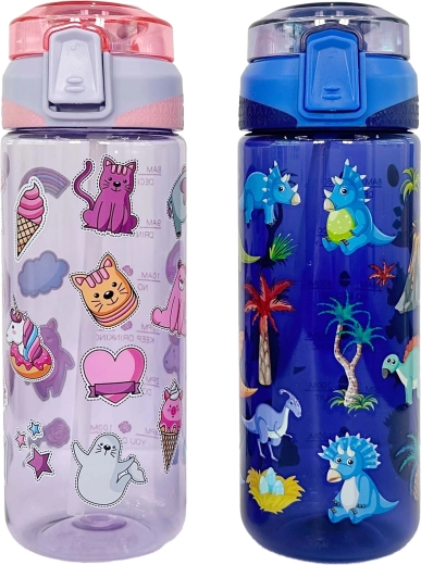 Kinder kunststof waterfles 600 ml - 1 stuk