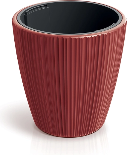 Bloempot ORO met uitneembare inzet 19,9 cm retro rood