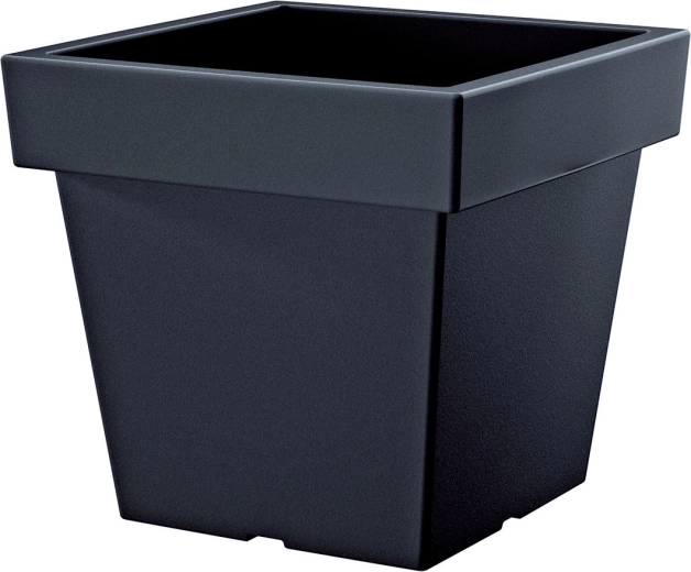 Bloempot LOFLY LOW antraciet vierkant 4,5 l