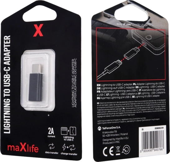 Maxlife adapter Lightning naar USB‑C