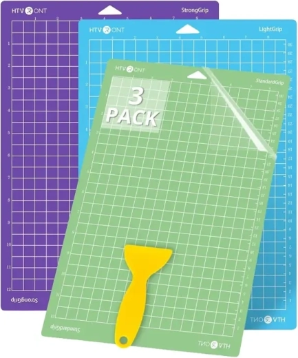 Snijmatten HTVRONT 34,8 × 37 cm (3 stuks, verschillende kleefsterktes)