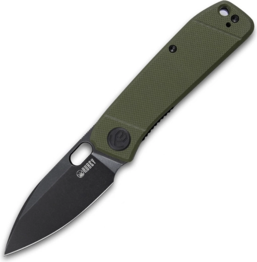 Kubey Hyde KU2104B zakmes 7,5 cm, zwart/groen, G10