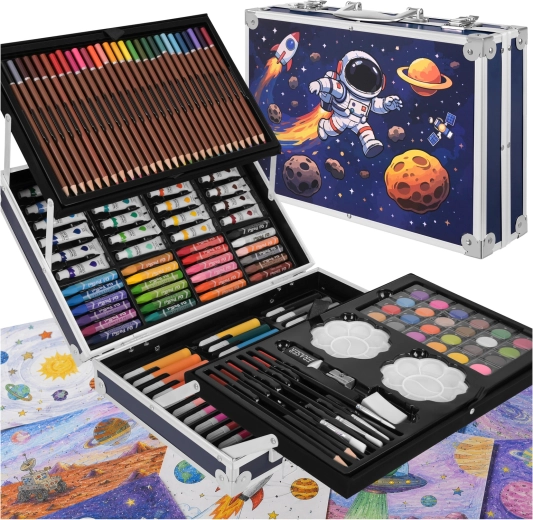 Maaleo tekenset in koffer astronaut