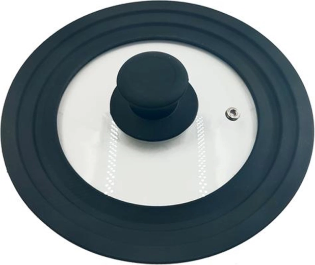 Universele glazen deksel van gehard glas met stoomventiel 16/18/20 cm
