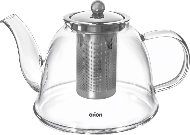 Glazen theepot van borosilicaatglas met roestvrijstalen filter 1,6 l