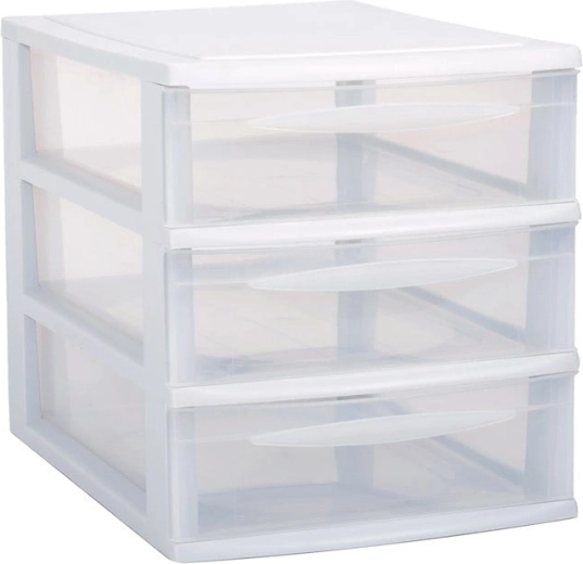 Modulaire kast met 3 smalle A4-lades – wit