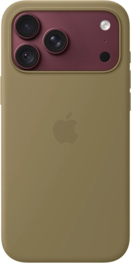 Siliconen hoesje met MagSafe voor iPhone 18 Pro Max – olijfkleurig