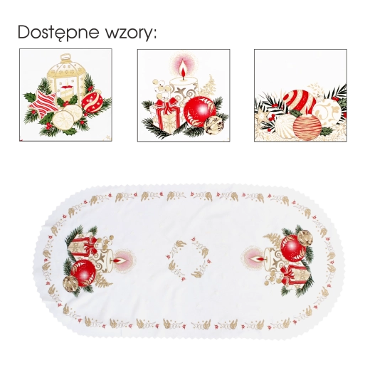 Kerstdecoratief servet serweta 50 × 100 cm, dubbelzijdig - 1 stuk
