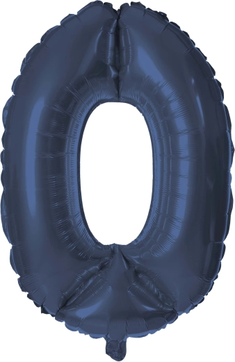 Folieballon TORO cijfer 0 30 cm – Blauw