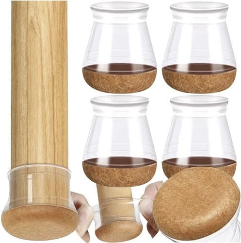 siliconen stoelpoothoesjes met vilt 13–23 mm, set van 4 stuks RUHHY