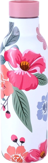 Roestvrijstalen thermosfles met stopventiel Kitchisimo 480 ml roze