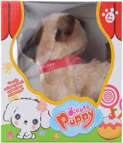 Wandelende bruine hond