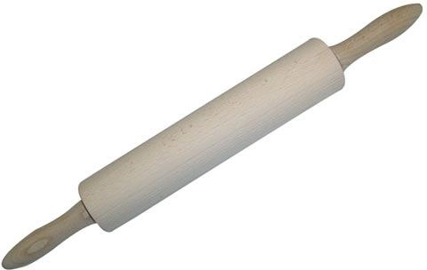 Tweehands houten deegroller 25,5 × 5,5 cm