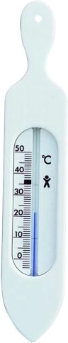Badthermometer 19 cm, wit plastic