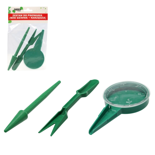 Verspeenset met mini-zaaier en gereedschap