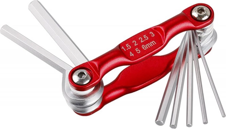Opvouwbare inbussleutelset FESTA 1,5–6 mm, 7 stuks