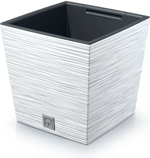 Bloempot Furu Square Low 30 cm – wit