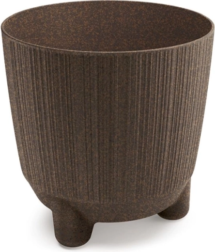 Bloempot Ryfo N Eco Wood 16,8 cm koffiekleur