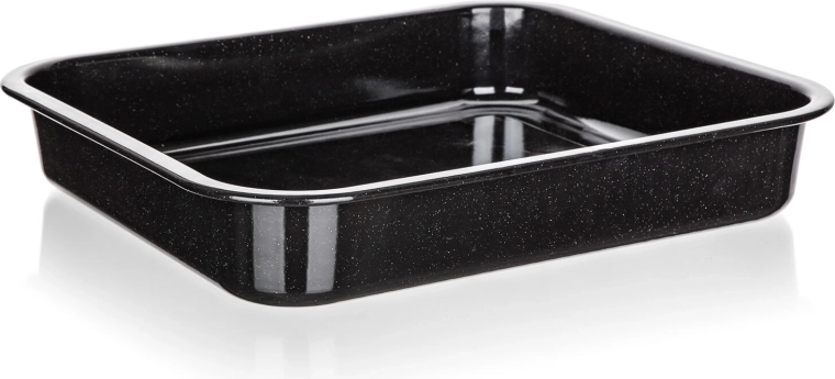 Geëmailleerde braadslede CULINARIA Black 41 × 37 × 7 cm